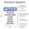 Signmission Exit Sign, Aluminum, 12 in W, 18 in H, Please Close And Lock Door When Exiting OS-2PACK-NS-A-1218-V-17352 - alternate 4
